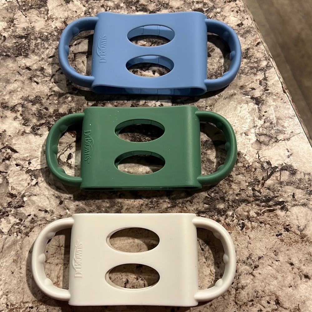 Dr. Brown’s® Milestones™ 100% Silicone Baby Bottle Handles, Wide-Neck
